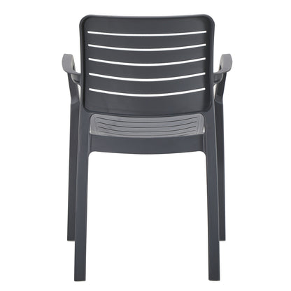 ARMCHAIR OUTDOOR FLAN HM6369.10 POLYPROPYLENE IN GREY 57x56x82.5Hcm.