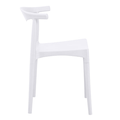 OUTDOOR DINING CHAIR ALOR HM6624.01 POLYPROPYLENE IN WHITE 47x55x74.5Hcm.