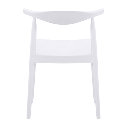 OUTDOOR DINING CHAIR ALOR HM6624.01 POLYPROPYLENE IN WHITE 47x55x74.5Hcm.