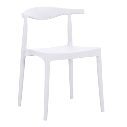 OUTDOOR DINING CHAIR ALOR HM6624.01 POLYPROPYLENE IN WHITE 47x55x74.5Hcm.