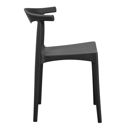 OUTDOOR DINING CHAIR ALOR HM6624.02 POLYPROPYLENE IN BLACK 47x55x74.5Hcm.