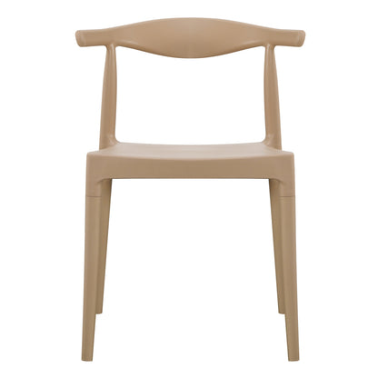 OUTDOOR DINING CHAIR ALOR HM6624.04 POLYPROPYLENE IN CAPPUCCINO 47x55x74.5Hcm.