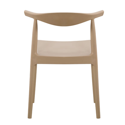 OUTDOOR DINING CHAIR ALOR HM6624.04 POLYPROPYLENE IN CAPPUCCINO 47x55x74.5Hcm.