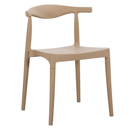 OUTDOOR DINING CHAIR ALOR HM6624.04 POLYPROPYLENE IN CAPPUCCINO 47x55x74.5Hcm.