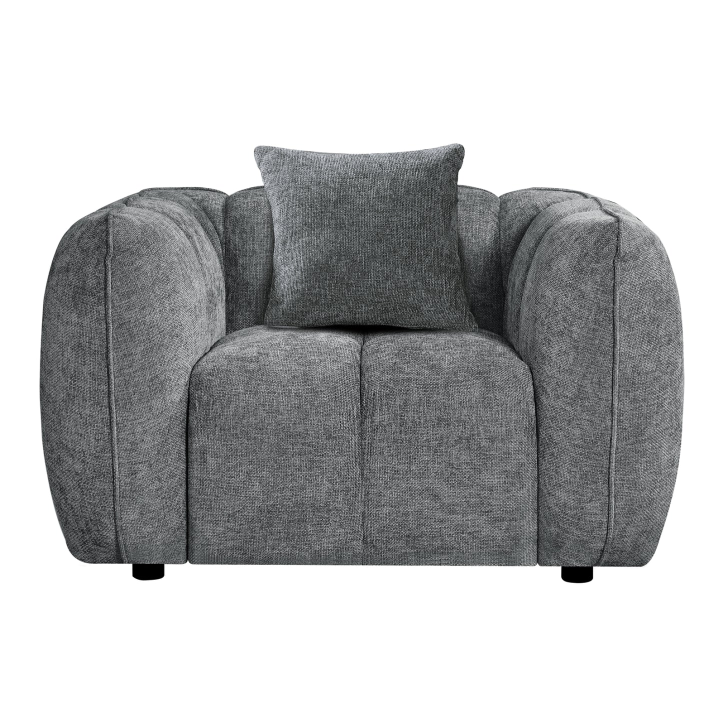 LOUNGE ARMCHAIR LYKKE HM3325.01 GREY FABRIC 119x89x70Hcm