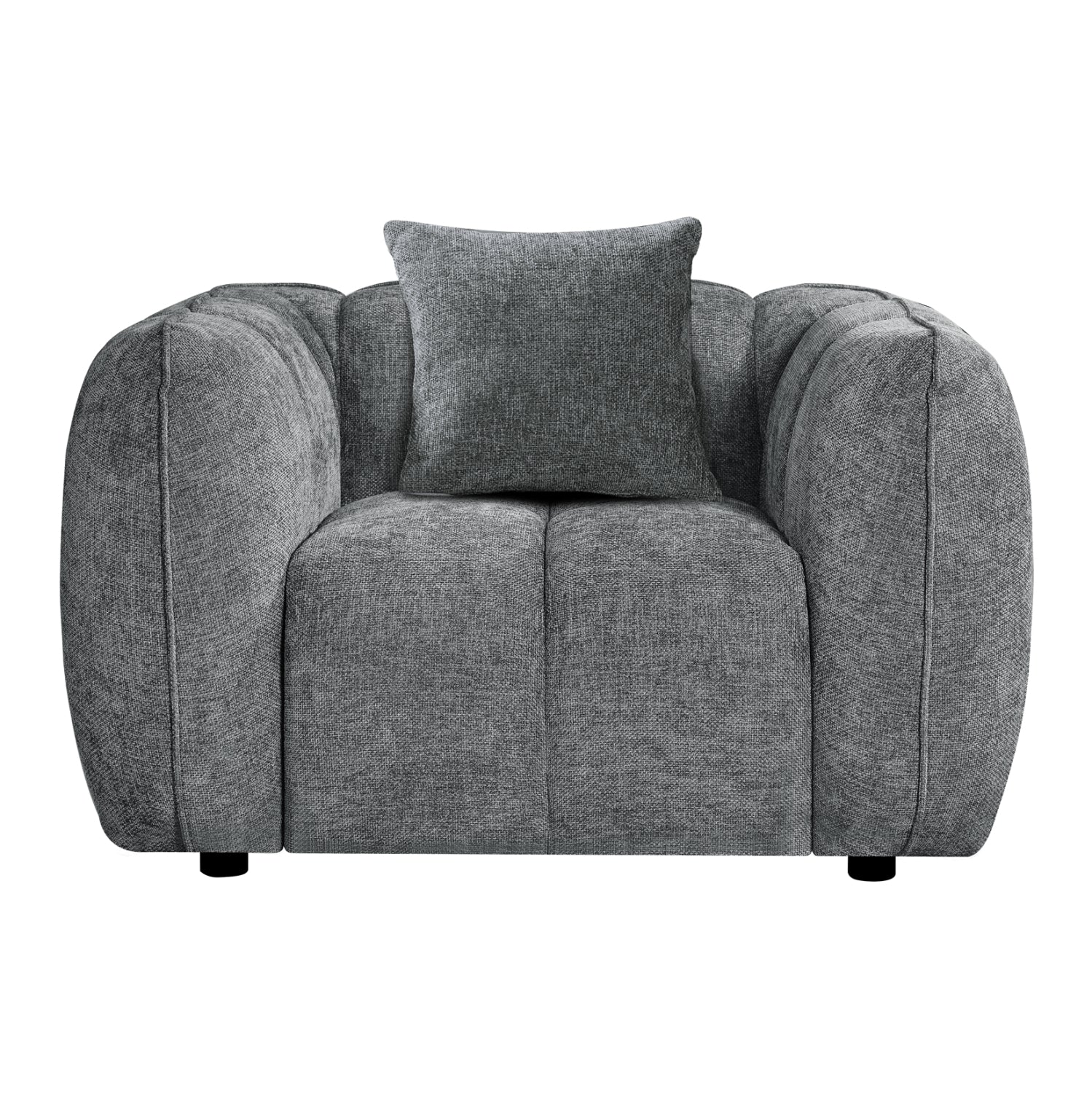 LOUNGE ARMCHAIR LYKKE HM3325.01 GREY FABRIC 119x89x70Hcm