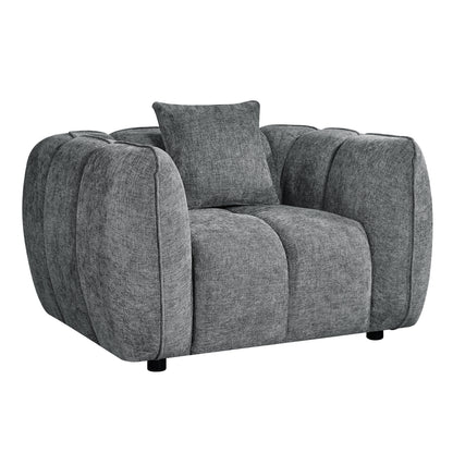 LOUNGE ARMCHAIR LYKKE HM3325.01 GREY FABRIC 119x89x70Hcm