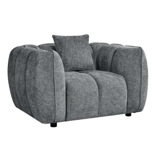 LOUNGE ARMCHAIR LYKKE HM3325.01 GREY FABRIC 119x89x70Hcm