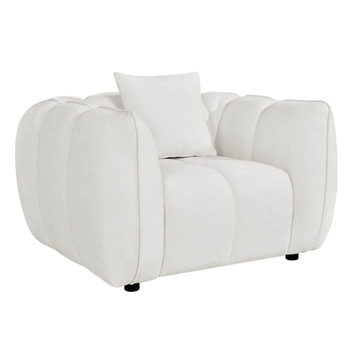 LOUNGE ARMCHAIR LYKKE HM3325.02 ECRU FABRIC 119x89x70Hcm