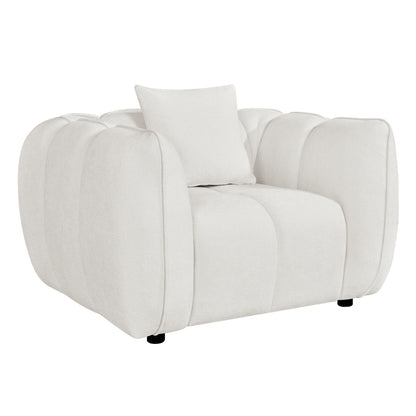 LOUNGE ARMCHAIR LYKKE HM3325.02 ECRU FABRIC 119x89x70Hcm