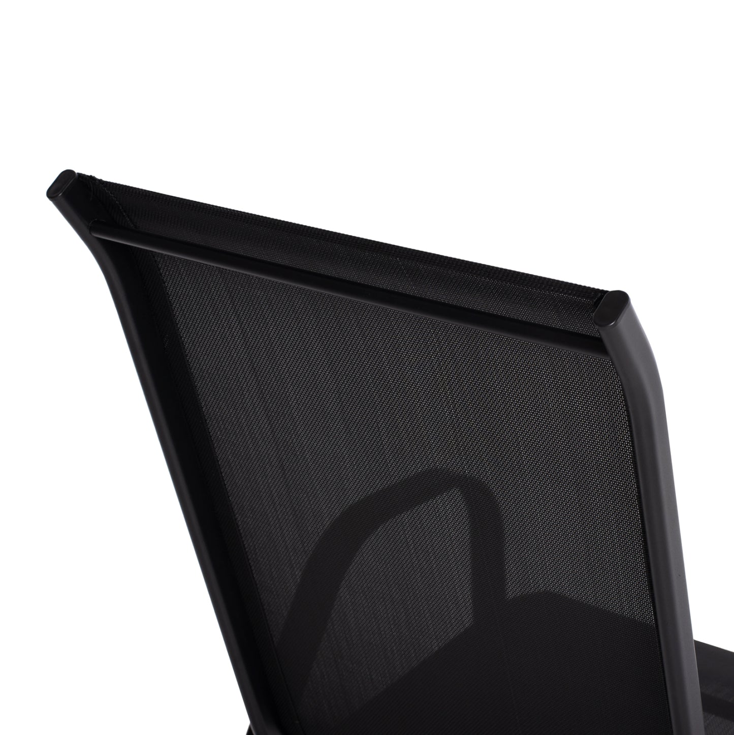 OUTDOOR ARMCHAIR LEON HM5000.03 BLACK METAL-BLACK TEXTILENE 55x77x95Hcm.