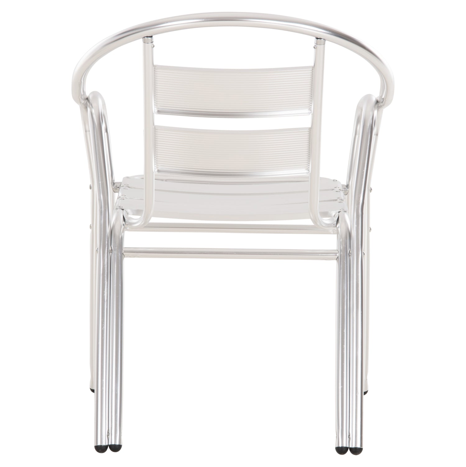 ALUMINUM ARMCHAIR MORIS HM5018 DOUBLE FRAME IN SILVER (METALLIC) COLOR 58x62x75Hcm.