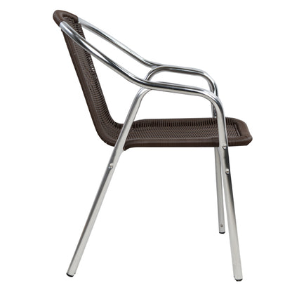 Armchair Noel HM5019 Aluminum Double Frame with rattan 56x60x75 cm