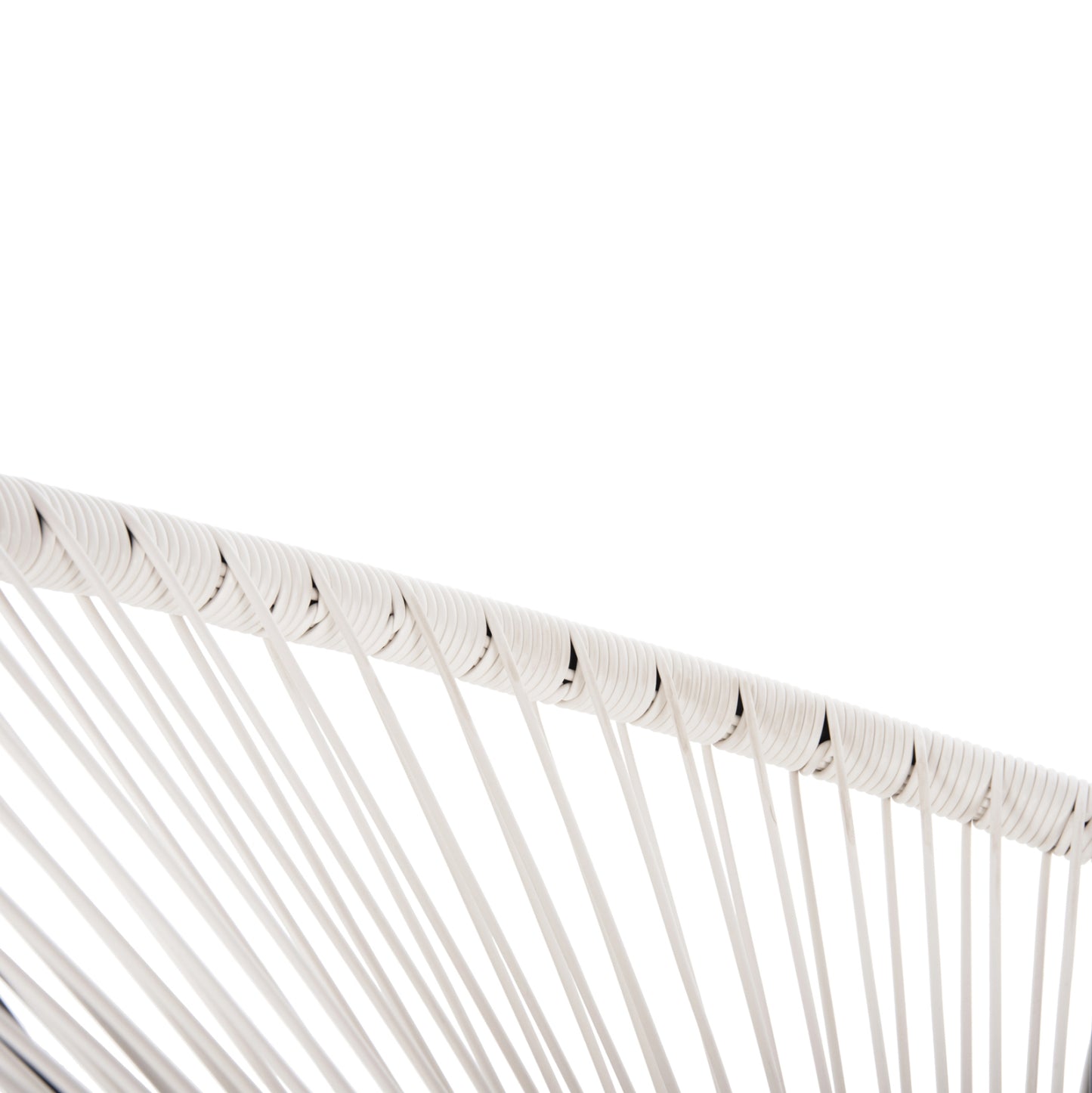 ARMCHAIR OUTDOOR NEST-TYPE ACAPULCO HM5872.12 BLACK METAL-SYNTHETIC RATTAN IN WHITE 71x72x80Hcm.