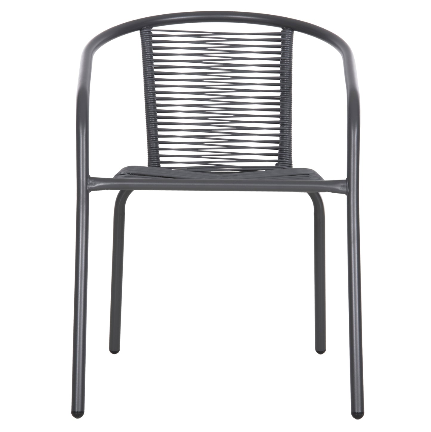 ARMCHAIR SWIFTER HM5969.01 METAL IN GREY-SYNTHETIC RATTAN IN GREY 54x61x75Hcm.