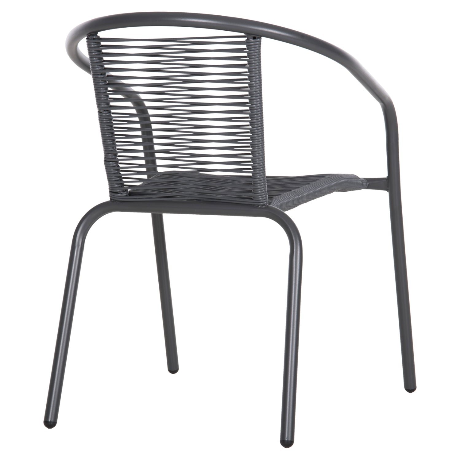ARMCHAIR SWIFTER HM5969.01 METAL IN GREY-SYNTHETIC RATTAN IN GREY 54x61x75Hcm.