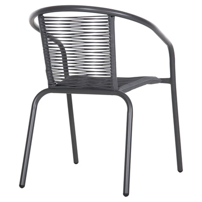 ARMCHAIR SWIFTER HM5969.01 METAL IN GREY-SYNTHETIC RATTAN IN GREY 54x61x75Hcm.