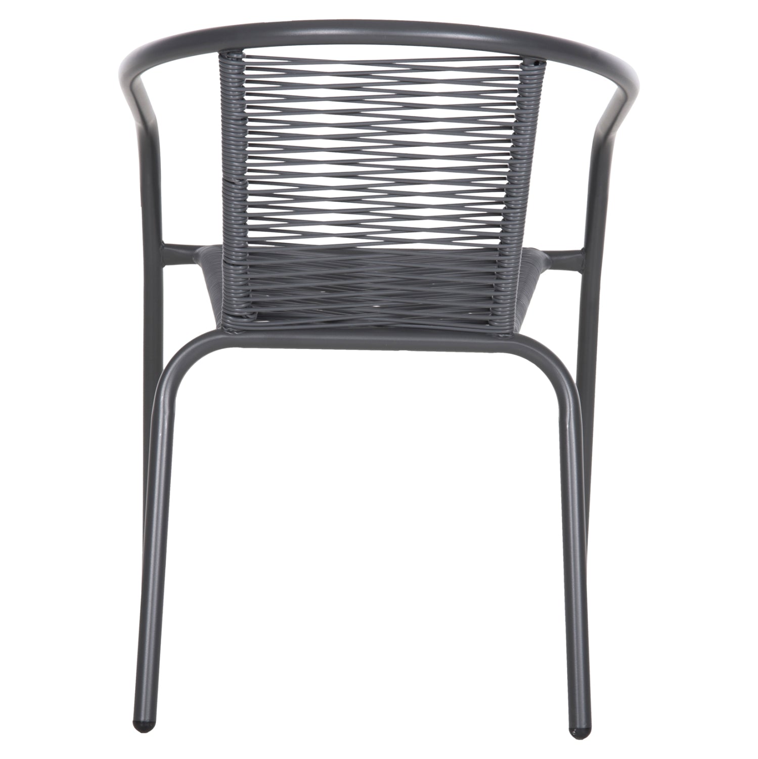 ARMCHAIR SWIFTER HM5969.01 METAL IN GREY-SYNTHETIC RATTAN IN GREY 54x61x75Hcm.