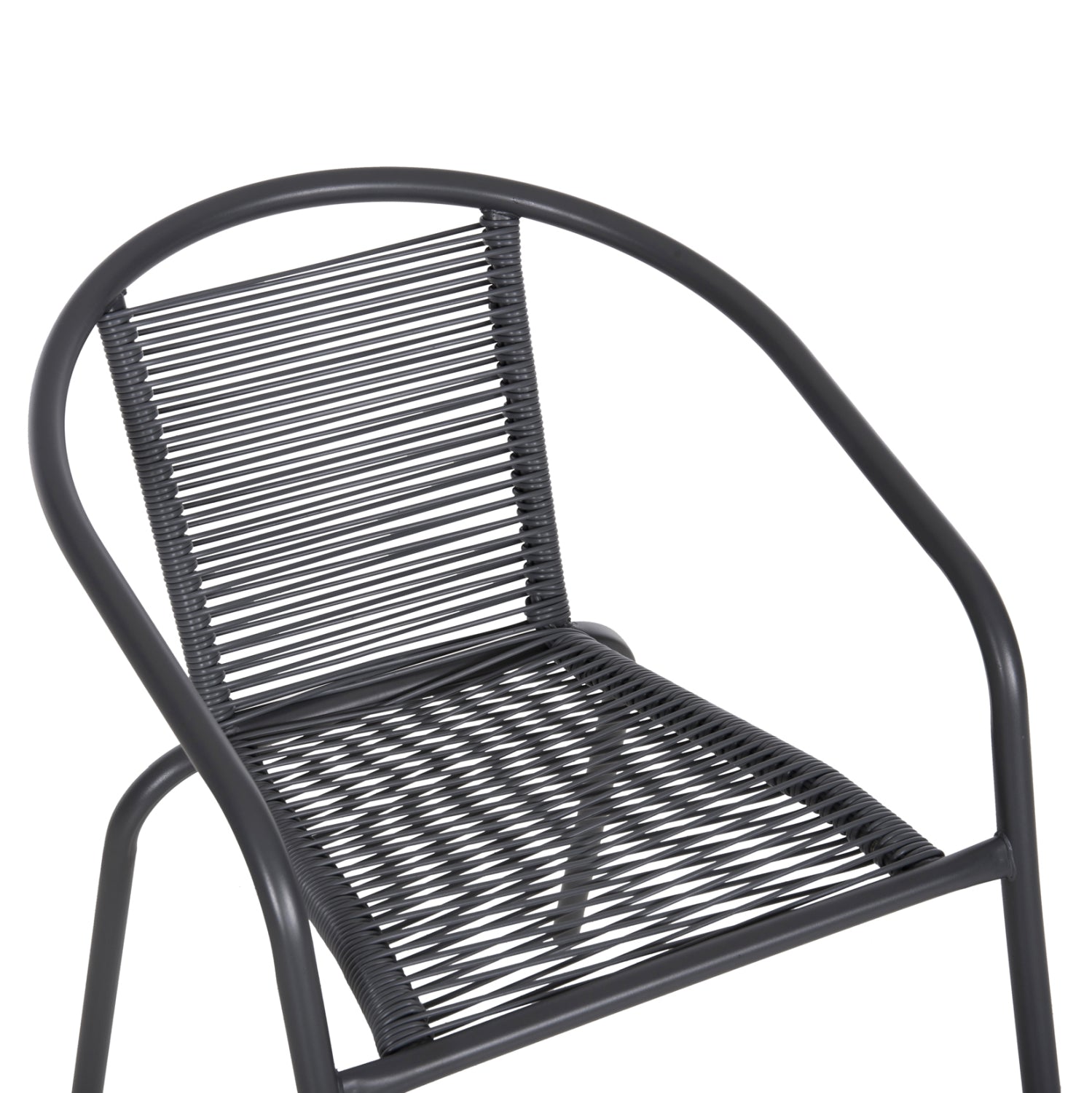 ARMCHAIR SWIFTER HM5969.01 METAL IN GREY-SYNTHETIC RATTAN IN GREY 54x61x75Hcm.