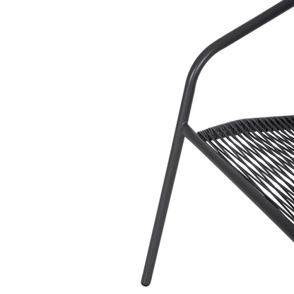 ARMCHAIR SWIFTER HM5969.01 METAL IN GREY-SYNTHETIC RATTAN IN GREY 54x61x75Hcm.