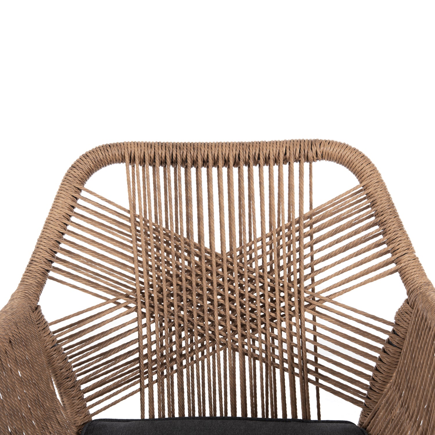ARMCHAIR TOPIN HM6048.03 ALUMINUM ANTHRACITE-P.E. RATTAN BEIGE-CUSHION ANTHRACITE 57x65x84Hcm