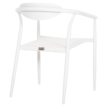 ARMCHAIR SERLY HM6052.01 WHITE ALUMINUM-WHITE TEXTILENE 56x61x74,5Hcm.
