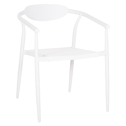 ARMCHAIR SERLY HM6052.01 WHITE ALUMINUM-WHITE TEXTILENE 56x61x74,5Hcm.