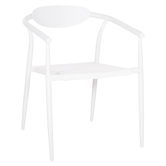 ARMCHAIR SERLY HM6052.01 WHITE ALUMINUM-WHITE TEXTILENE 56x61x74,5Hcm.