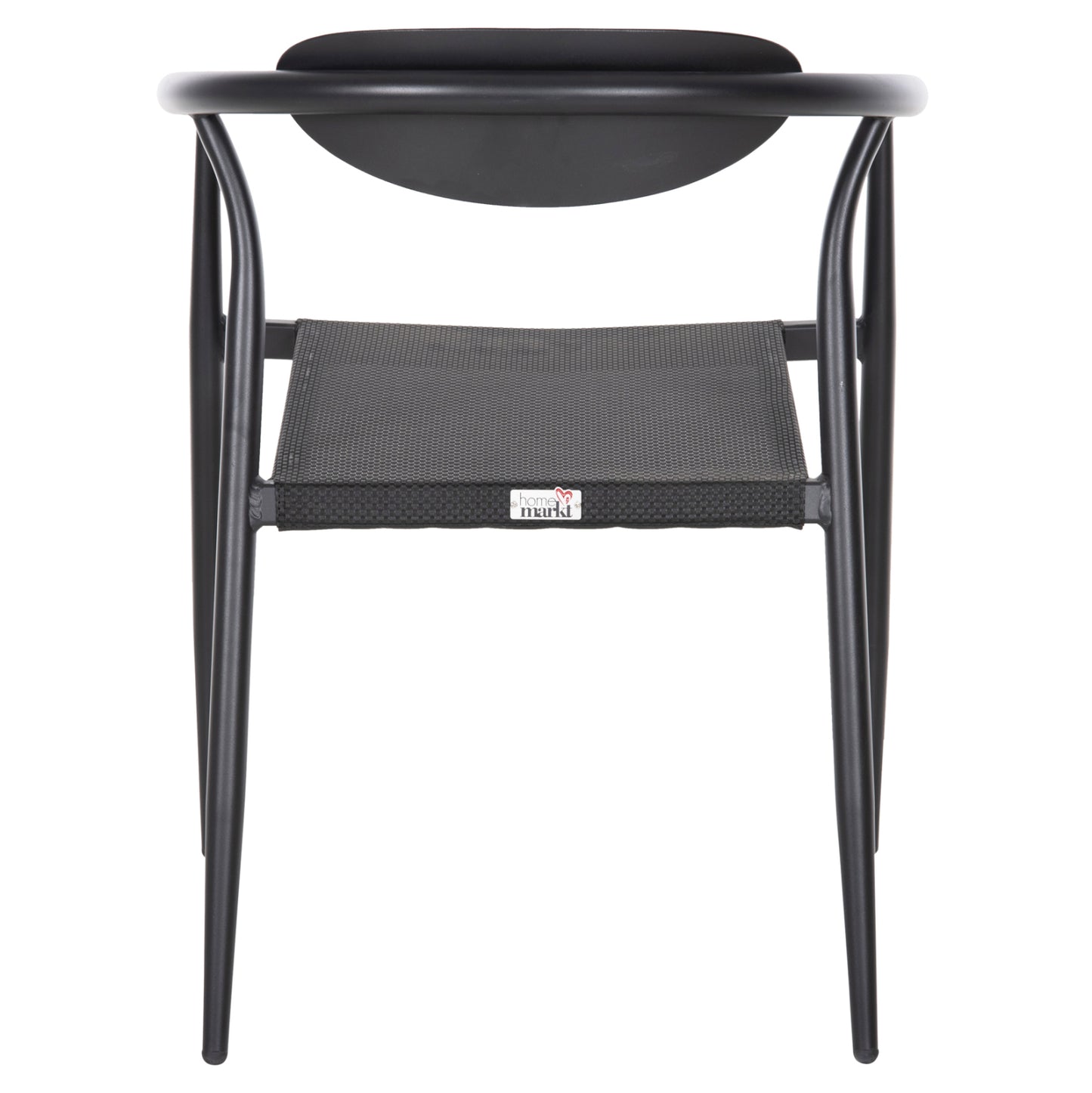 ARMCHAIR SERLY HM6052.02 BLACK ALUMINUM-BLACK TEXTILENE 56x61x74,5Hcm.