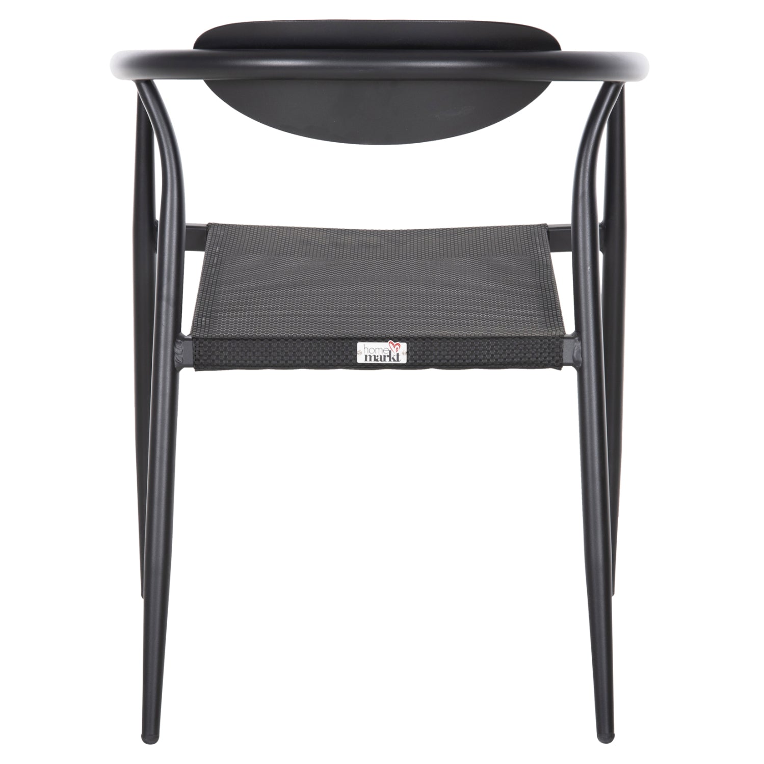ARMCHAIR SERLY HM6052.02 BLACK ALUMINUM-BLACK TEXTILENE 56x61x74,5Hcm.