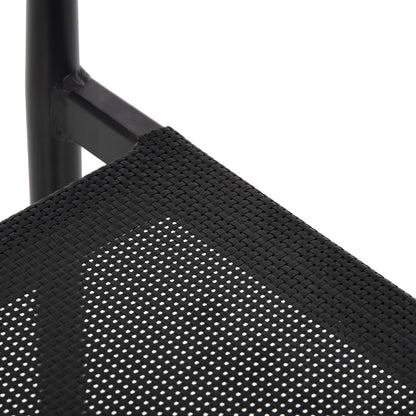 ARMCHAIR SERLY HM6052.02 BLACK ALUMINUM-BLACK TEXTILENE 56x61x74,5Hcm.