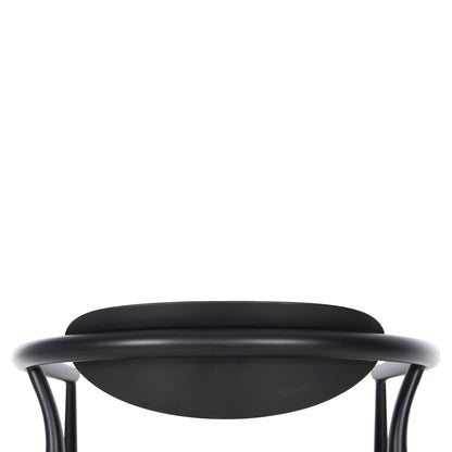 ARMCHAIR SERLY HM6052.02 BLACK ALUMINUM-BLACK TEXTILENE 56x61x74,5Hcm.