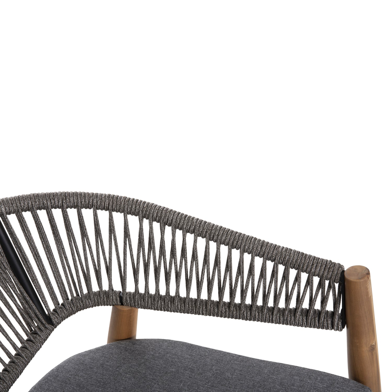 OUTDOOR DINING CHAIR NAVAN HM6135.01 ACACIA WOOD IN NATURAL-NYLON ROPE IN GREY 59x58x76Hcm.