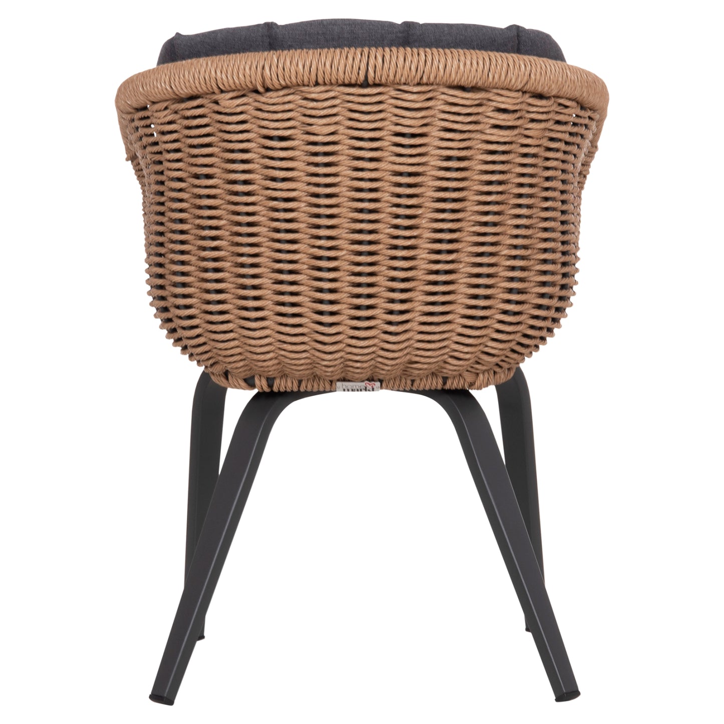 DINING CHAIR VICTUS HM6559.01 ALUMINUM & OLEFIN IN GREY--TWIST WICKER 60x62x76Hcm.