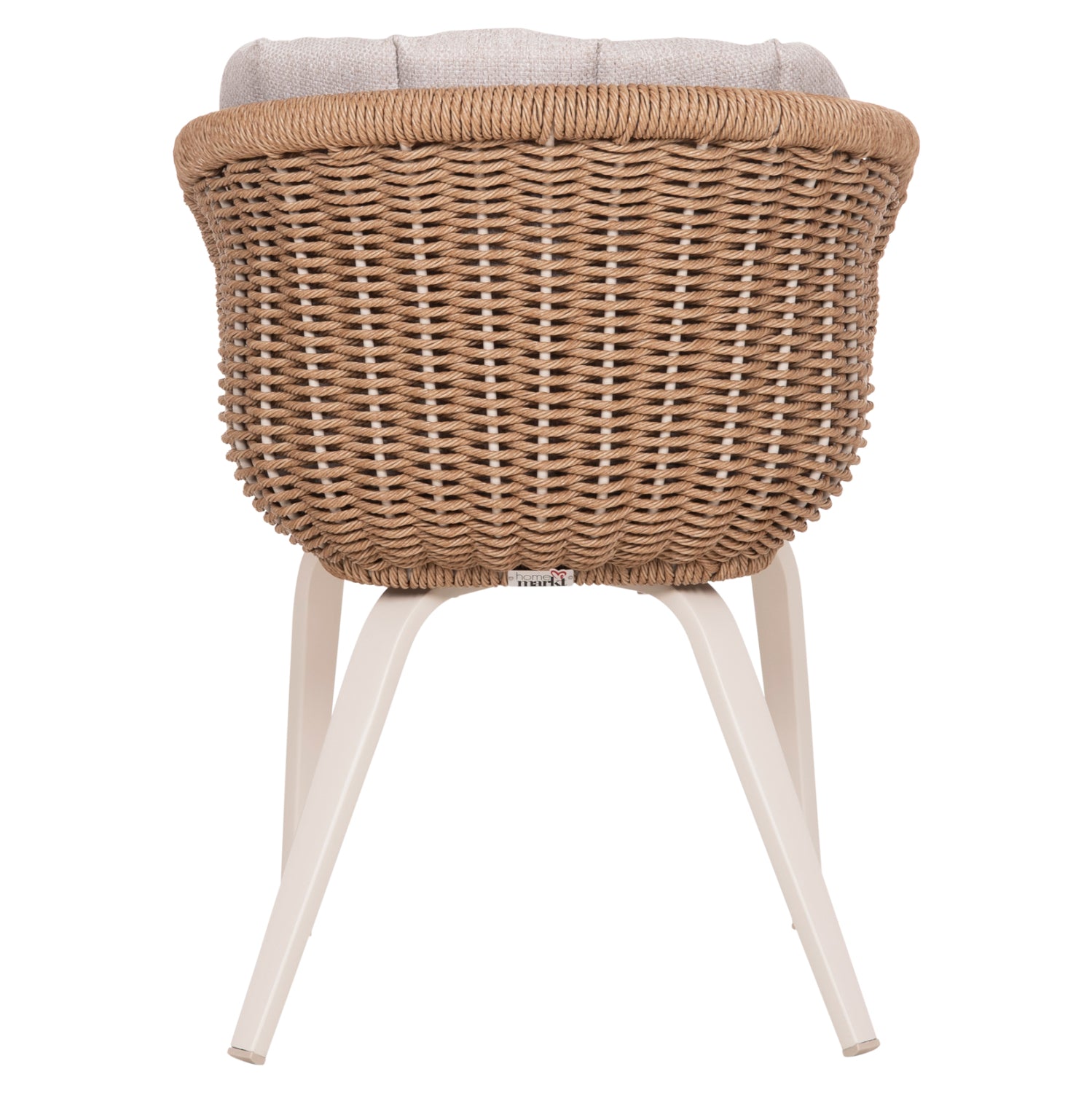 DINING CHAIR VICTUS HM6559.02 ALUMINUM & OLEFIN IN BEIGE--TWIST WICKER 60x62x76Hcm.