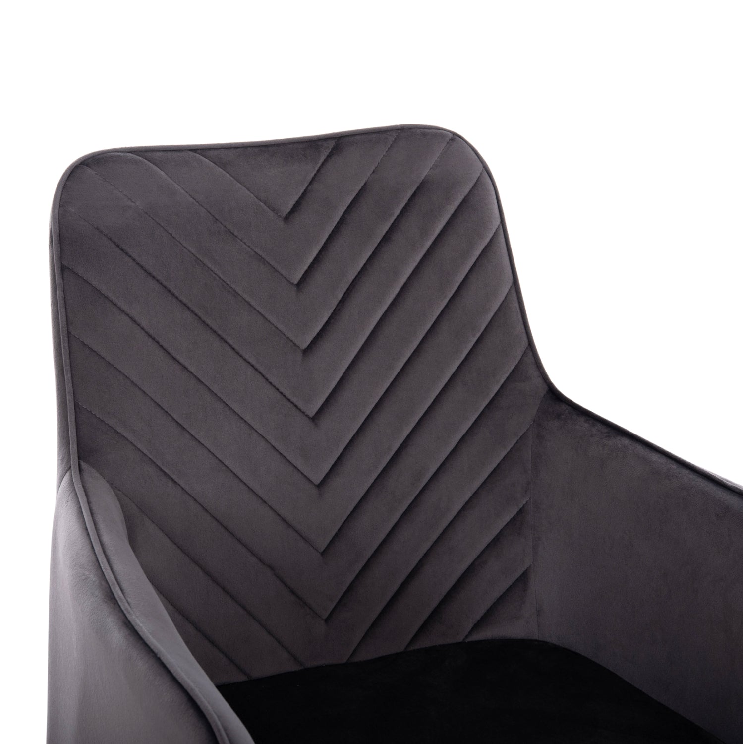 ARMCHAIR LATRELL HM8582.01 GREY VELVET & BLACK METAL LEGS 54x57x84Hcm.