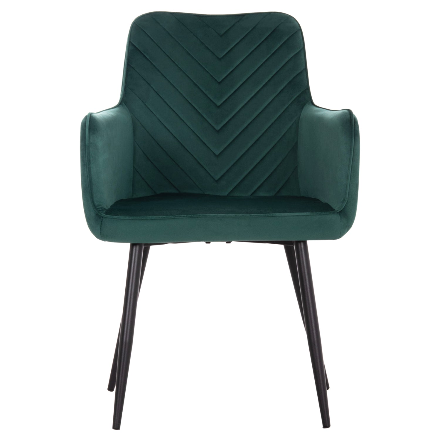 ARMCHAIR LATRELL HM8582.03 CYPRESS GREEN VELVET & BLACK METAL LEGS 54x57x84Hcm.