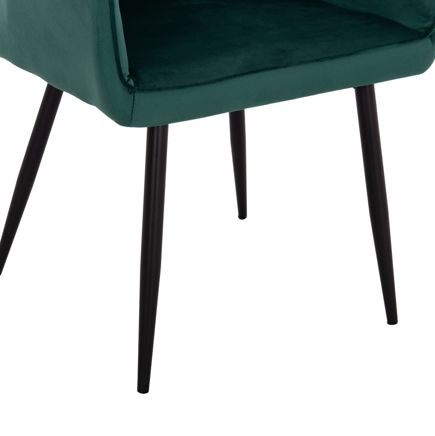 ARMCHAIR LATRELL HM8582.03 CYPRESS GREEN VELVET & BLACK METAL LEGS 54x57x84Hcm.