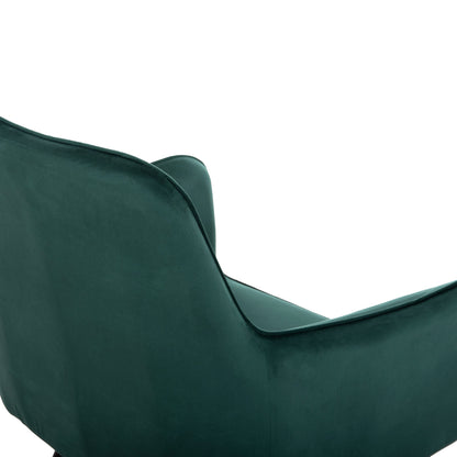 ARMCHAIR LATRELL HM8582.03 CYPRESS GREEN VELVET & BLACK METAL LEGS 54x57x84Hcm.