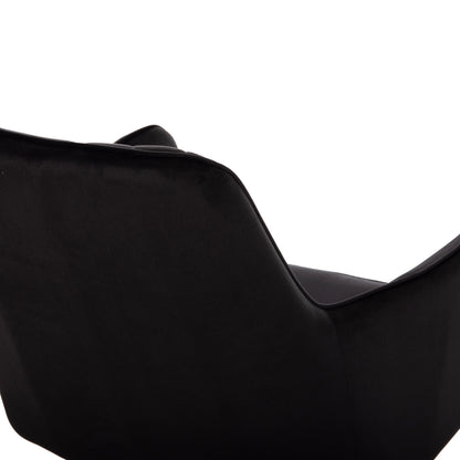 ARMCHAIR LATRELL HM8582.04 BLACK VELVET & BLACK METAL LEGS 54x57x84Hcm.