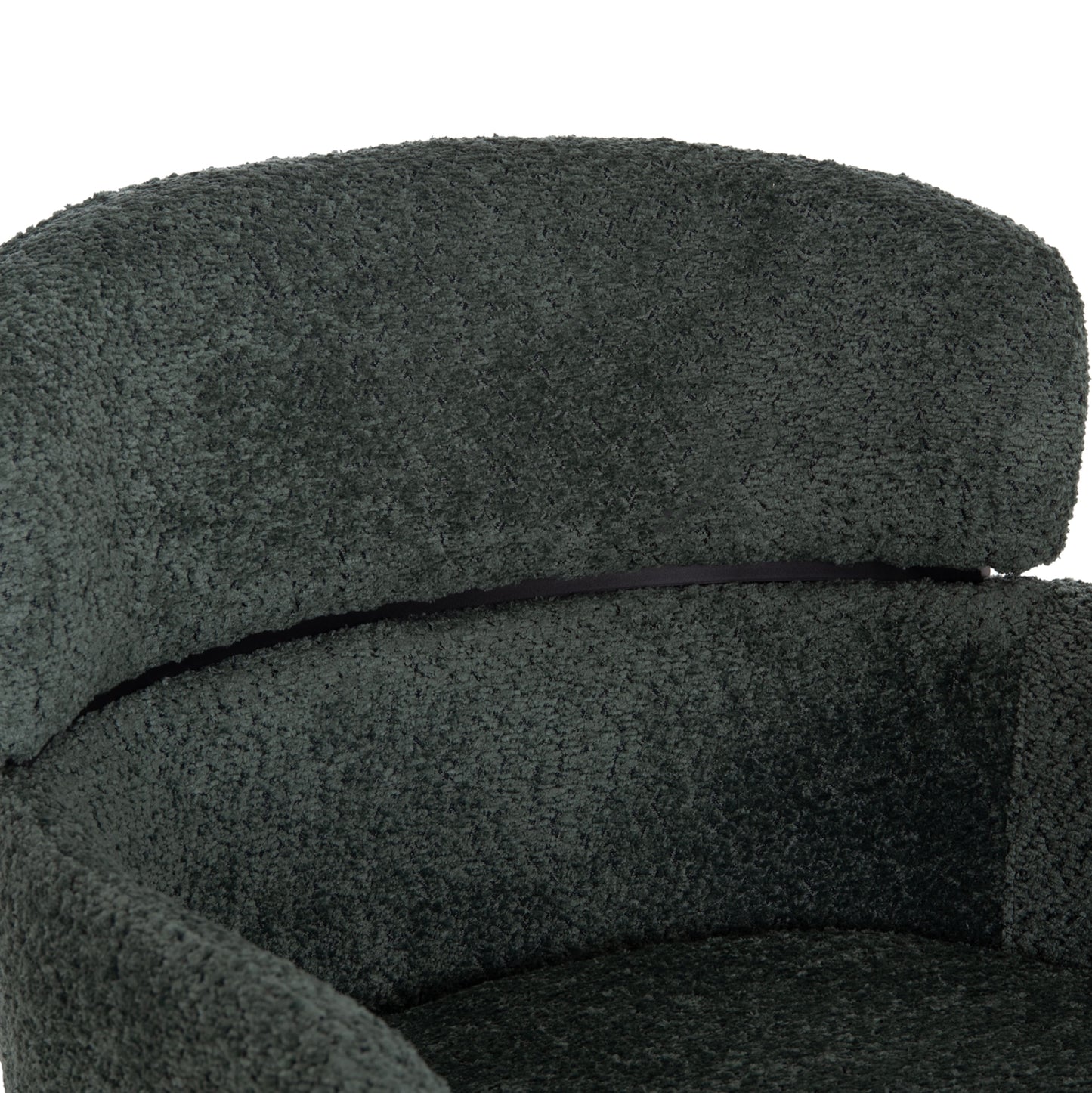 ARMCHAIR WOLF HM8583.03 PETROL GREEN BOUCLE FABRIC-BLACK METAL LEGS 56x62x80Hcm.