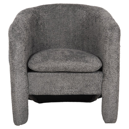 ARMCHAIR DOPER HM9590.01 BOUCLE FABRIC GREY-ANTHRACITE BLUE 68x72x76Hcm.