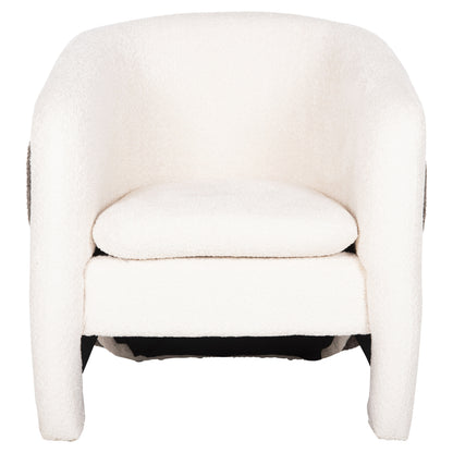 ARMCHAIR DOPER HM9590.06 BOUCLE FABRIC WHITE-GREY 68x72x76Hcm.