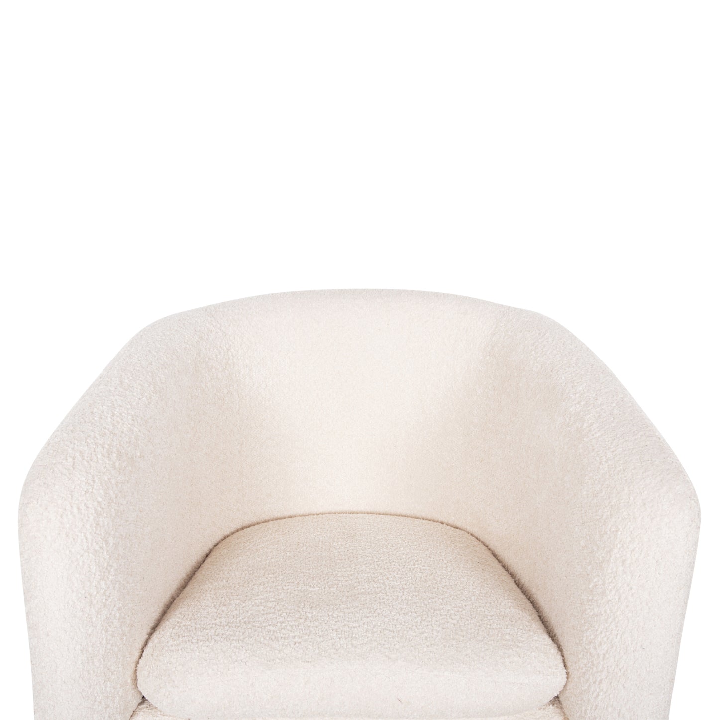 ARMCHAIR DOPER HM9590.06 BOUCLE FABRIC WHITE-GREY 68x72x76Hcm.