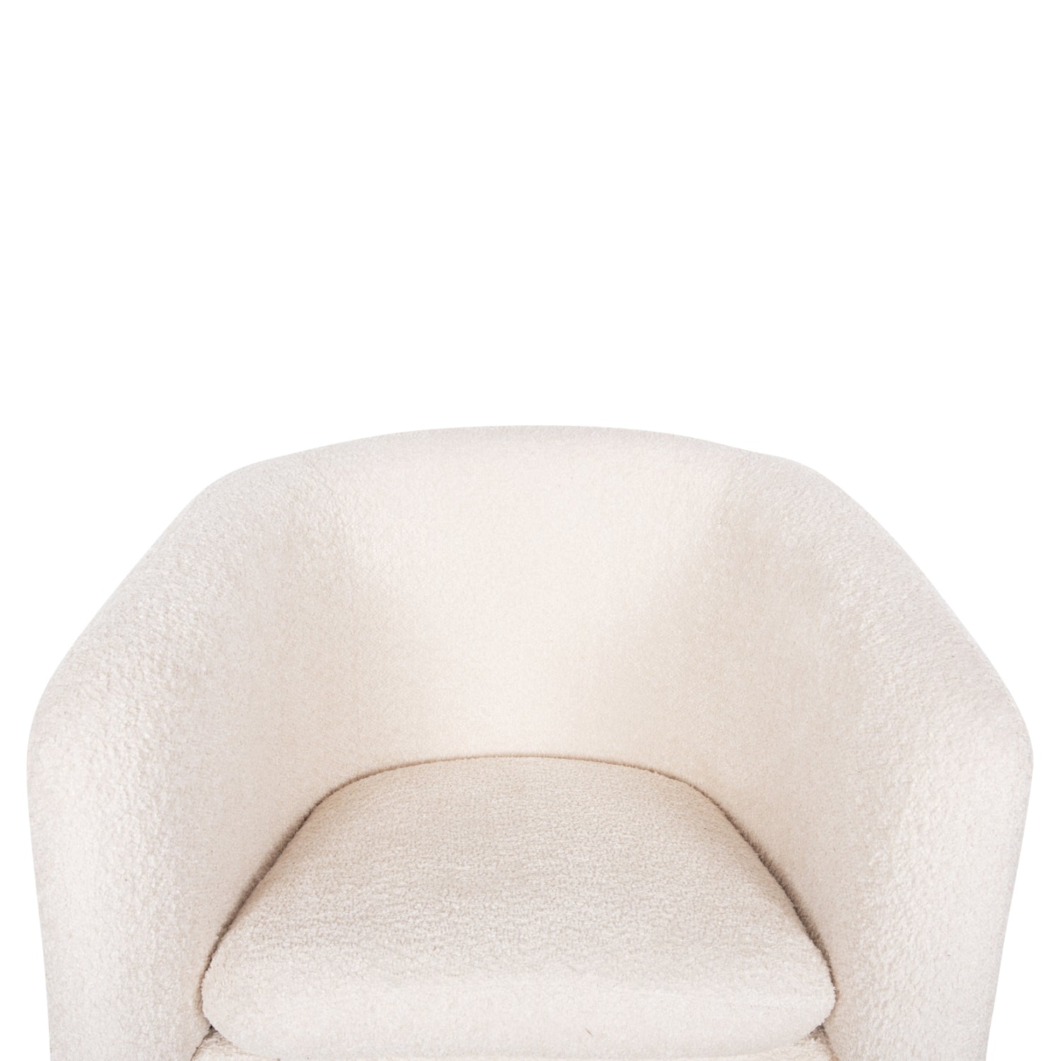 ARMCHAIR DOPER HM9590.06 BOUCLE FABRIC WHITE-GREY 68x72x76Hcm.