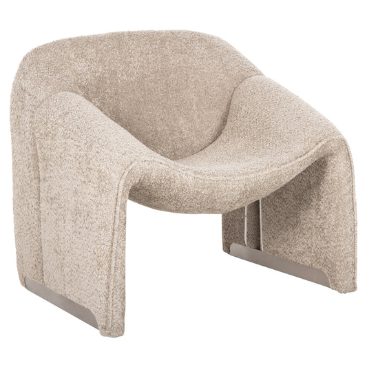 ARMCHAIR SPINER HM9599.08 BEIGE BOUCLE FABRIC 81x64x74Hcm.