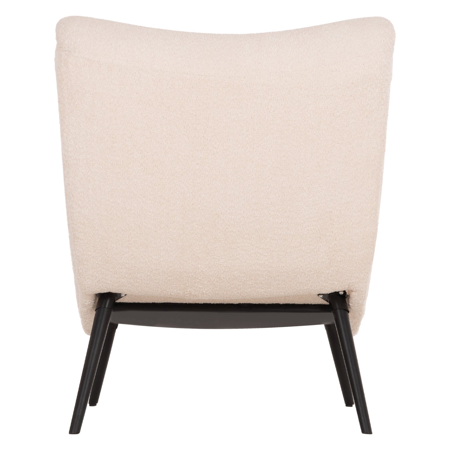 ARMCHAIR BRYM HM9605.06 ECRU BOUCLE FABRIC-BLACK WOODEN LEGS 97x80x100Hcm.