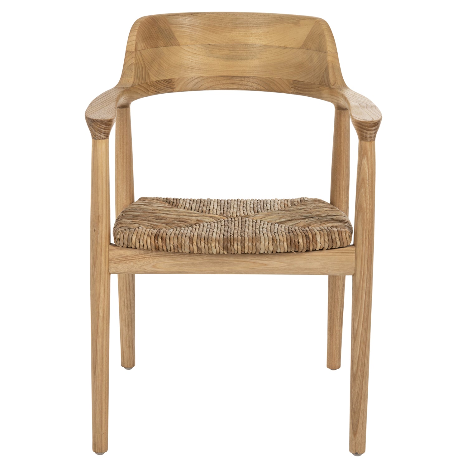 ARMCHAIR KINGSLEY HM9634.01 TEAK WOOD & STRAW MATT IN NATURAL COLOR 57,5x54x80Hcm.