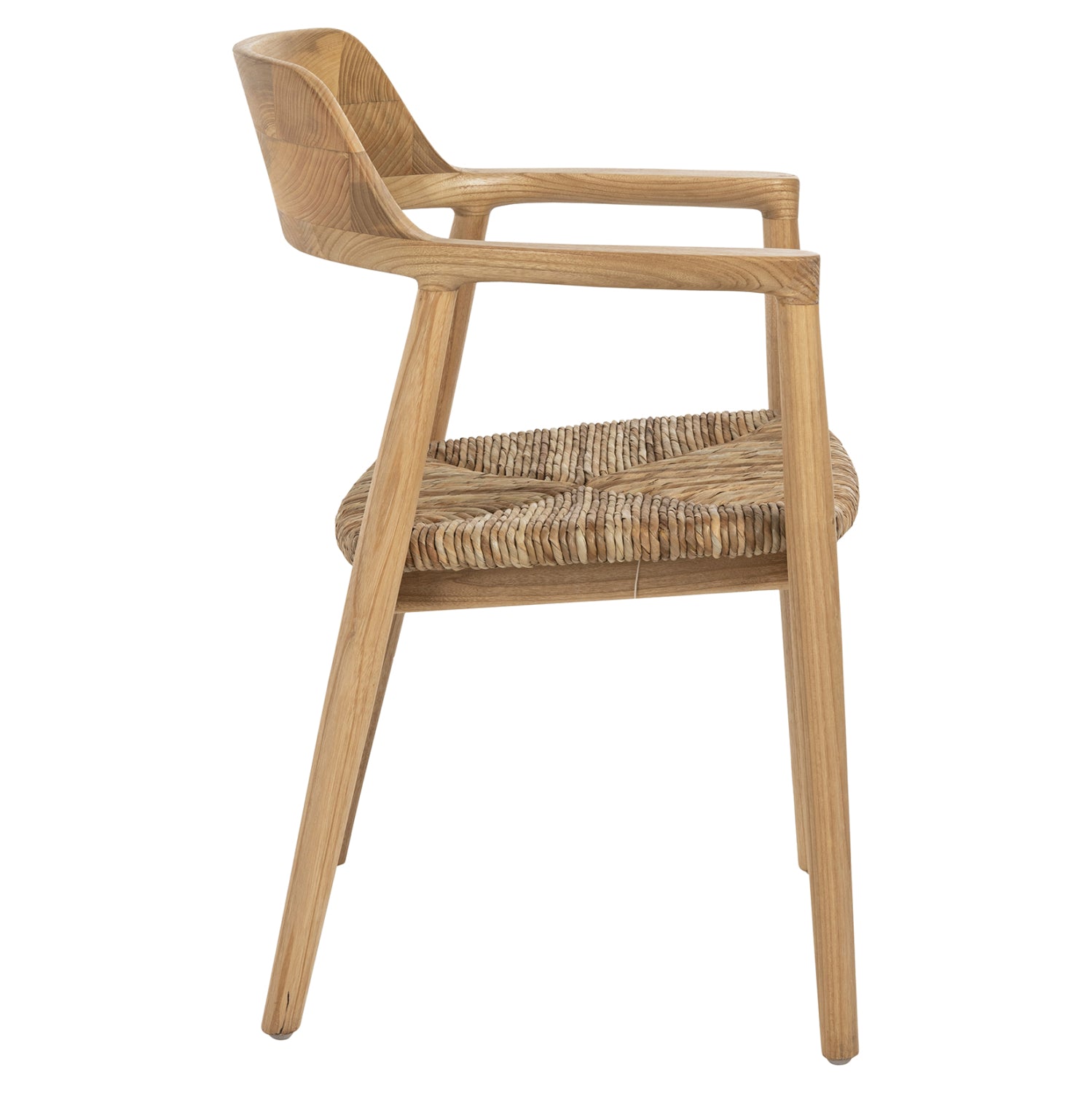 ARMCHAIR KINGSLEY HM9634.01 TEAK WOOD & STRAW MATT IN NATURAL COLOR 57,5x54x80Hcm.