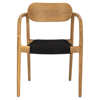 ARMCHAIR OSLO HM9636.02 TEAK WOOD IN NATURAL & BLACK ROPE 55x54x80Hcm.
